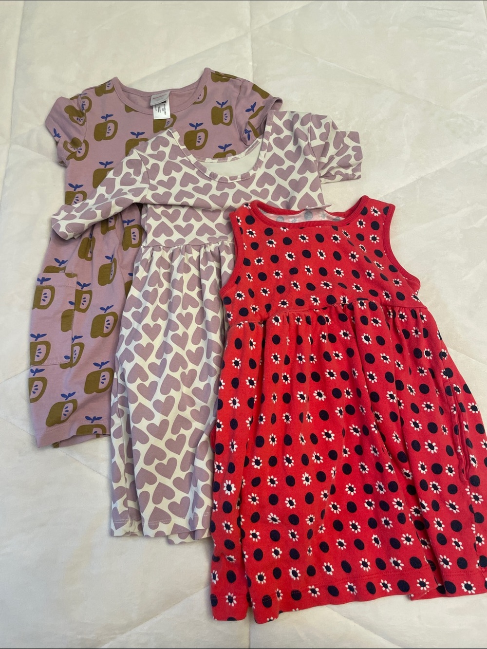 Little Girls' 4-5T Hanna Anderssen Everyday 100% Cotton Dresses Set of 3